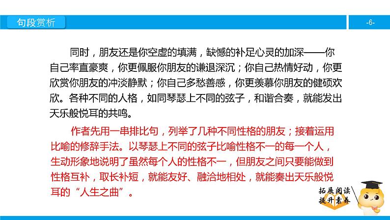 六年级课外阅读：大海中的灯塔（下）课件PPT第6页