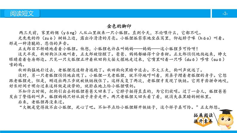 六年级课外阅读：金色的脚印（下）课件PPT第3页