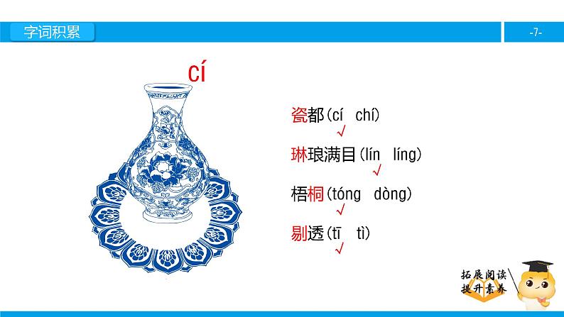 六年级课外阅读：景德镇的瓷器（上）课件PPT第7页