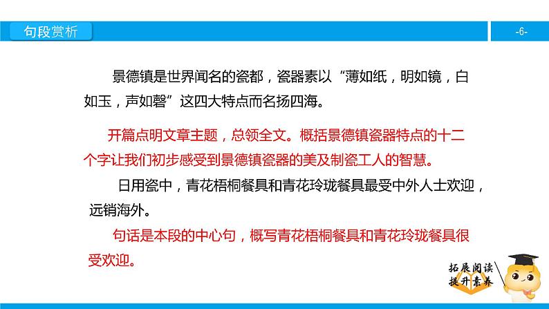 六年级课外阅读：景德镇的瓷器（下）课件PPT第6页