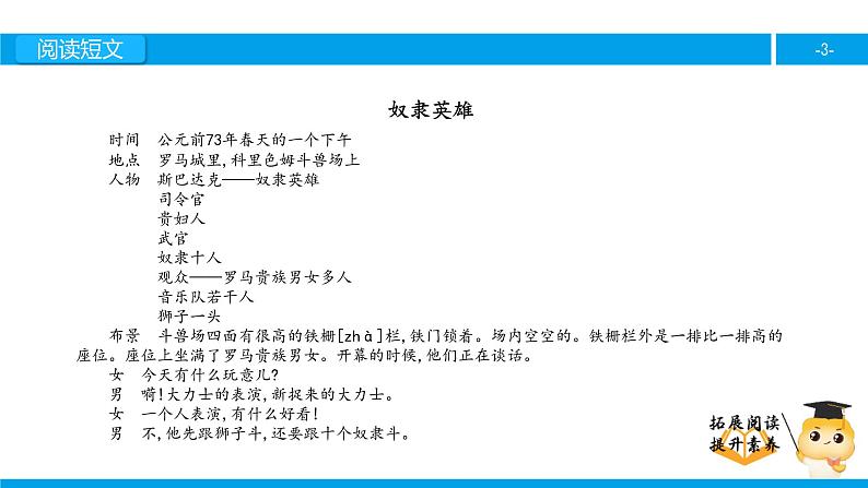 六年级课外阅读：奴隶英雄（下）课件PPT第3页