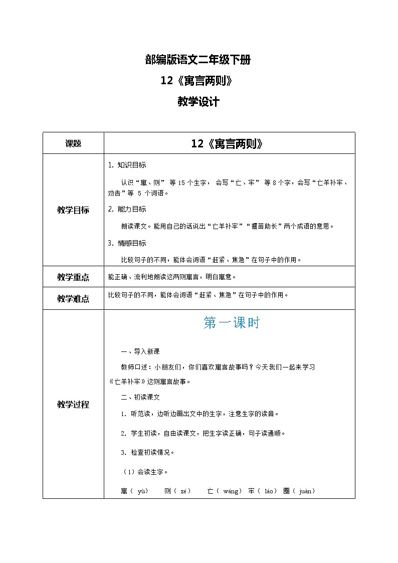 12《寓言二则》（课件+教案+音视频素材）01