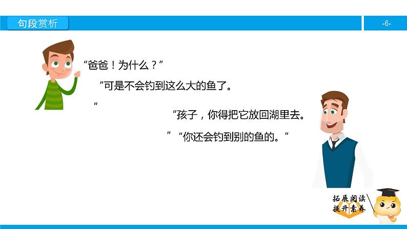 五年级【专项训练】课外阅读：钓鱼的启示（下）课件PPT第6页