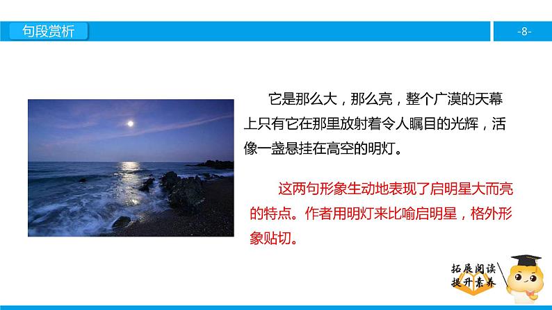 五年级【专项训练】课外阅读：海滨仲夏夜 （下）课件PPT第8页