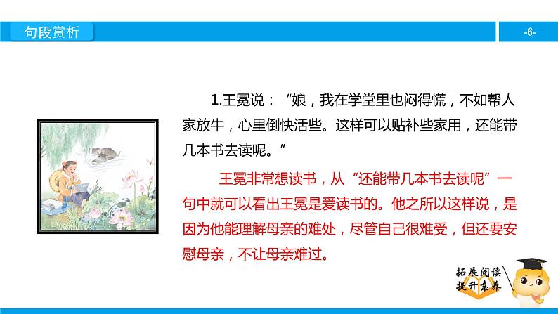 五年级【专项训练】课外阅读：少年王冕（下）课件PPT第6页