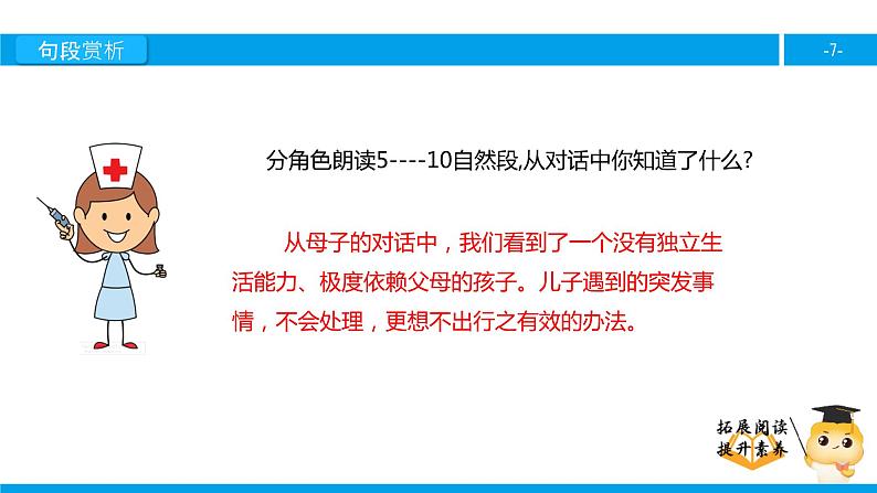 五年级【专项训练】课外阅读：学会看病（下）课件PPT第7页