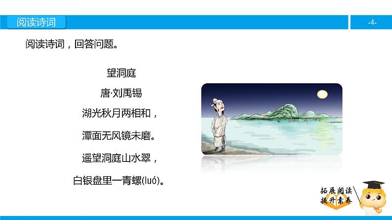 四年级【专项训练】诗词阅读：望洞庭课件PPT04