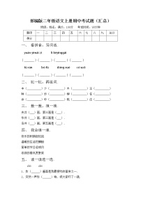 部编版二年级语文上册期中考试题（汇总）