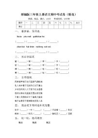 部编版三年级上册语文期中考试卷（精选）