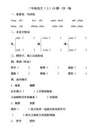 人教版二年级语文（上）13课一日一练教案