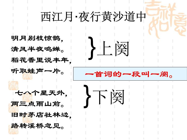 部编版六年级上册语文课件第3课-古诗词三首：西江月·夜行黄沙道中｜部编版-(共12张PPT)第6页