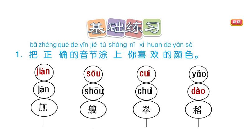 部编版二年级上册语文习题课件-识字1-场景歌-人教共8张PPT)04