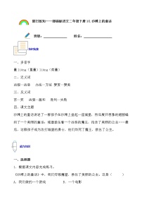 寒假提前学——部编版语文二年级下10.沙滩上的童话知识一点通及练习