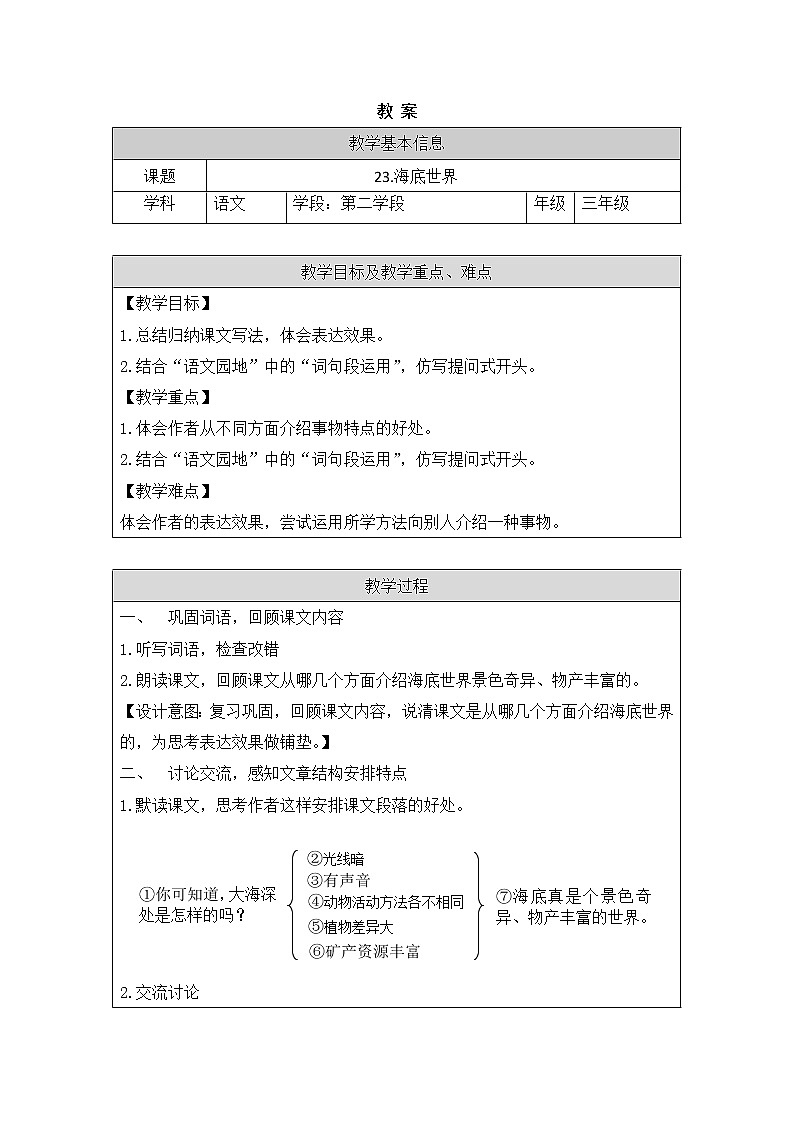 《海底世界》课件PPT01