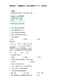 寒假作业——部编版语文二年级上册作业（十七）（含答案）