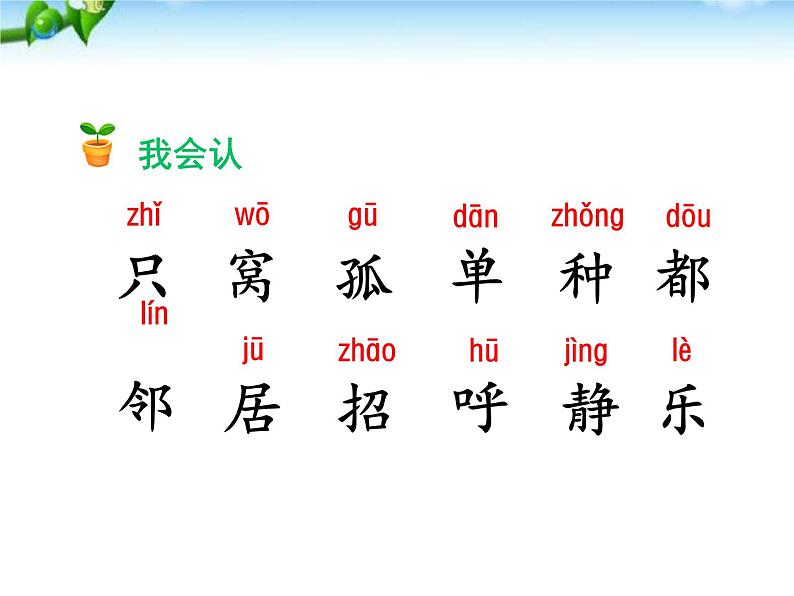 部编版语文一年级下册-03课文（二）-02树和喜鹊-课件01第6页