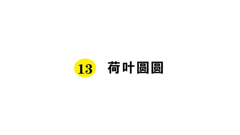 13 荷叶圆圆课件PPT第1页