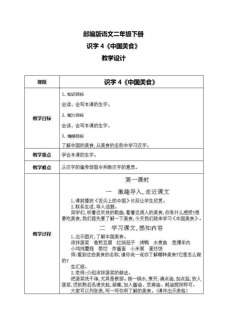 4《中国美食》（课件+教案+音视频素材）01