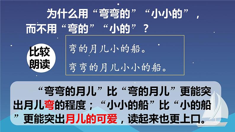 统编版语文一年级上册 2 小小的船 （课件）（10张）第5页