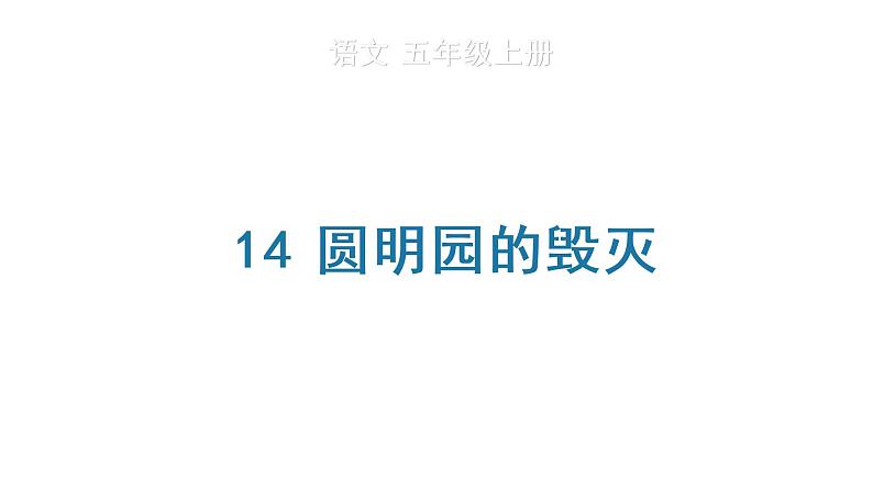 14 圆明园的毁灭课件PPT01