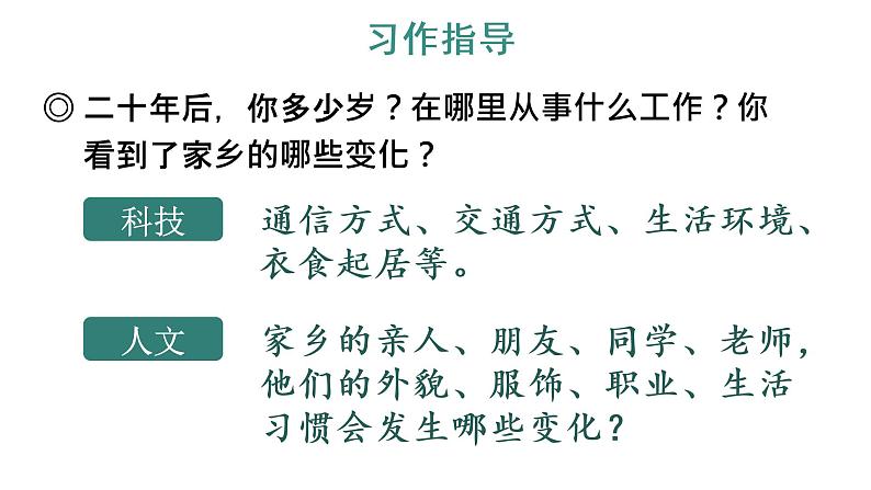 习作：二十年后的家乡 教学课件第5页