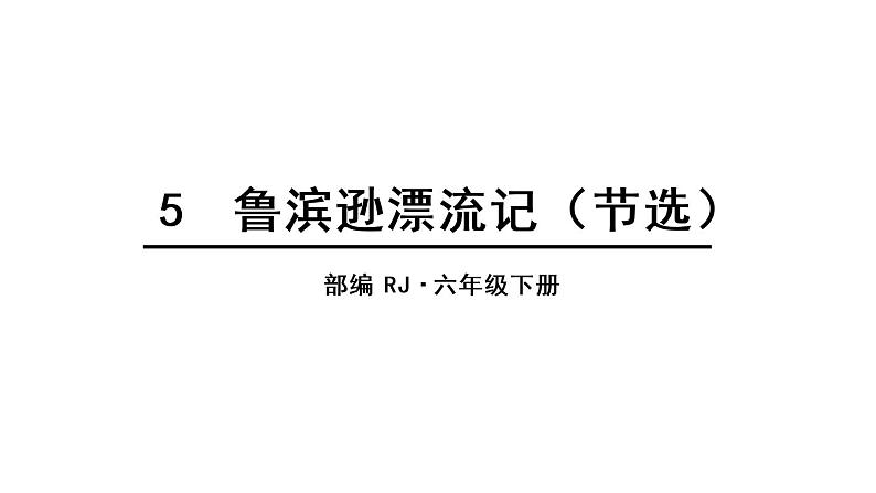 2022人教语文6年级下册课件5 鲁滨逊漂流记（节选）03