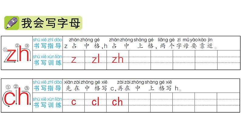 小学语文1年级上册课件汉语拼音8 zh ch sh r第7页