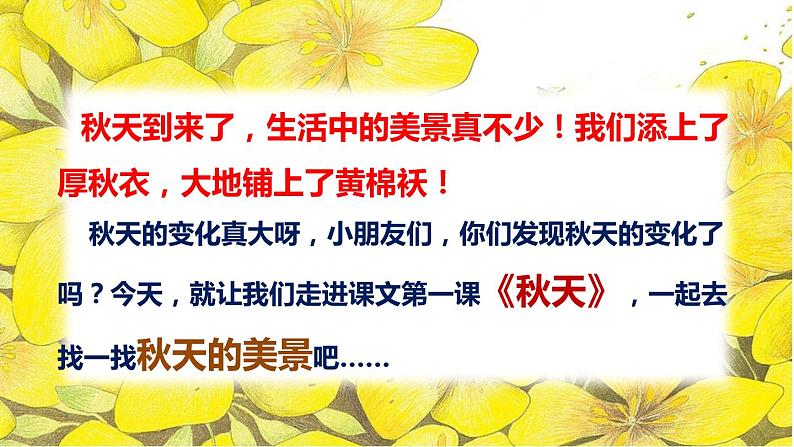 最新人教（部编版）语文一年级上册：课文1.秋天课件PPT第3页
