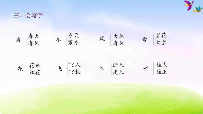 部编版一年级下册语文期末知识清单课件-第一单元∣第6页