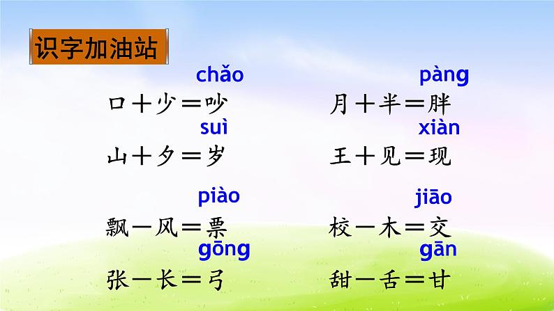 部编版一下语文精美ppt语文园地七第2页