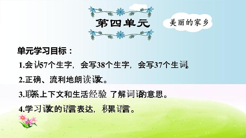 部编版二年级下册语文期中复习之第4单元知识梳理及典例专训课件PPT第1页