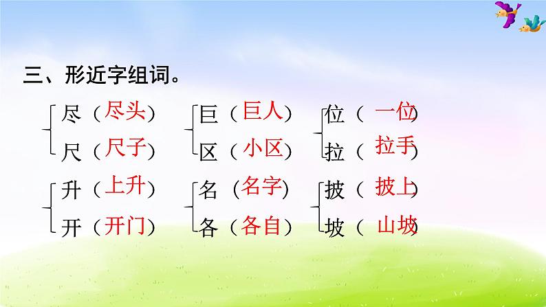 部编版二年级下册语文期中复习之第4单元知识梳理及典例专训课件PPT第7页