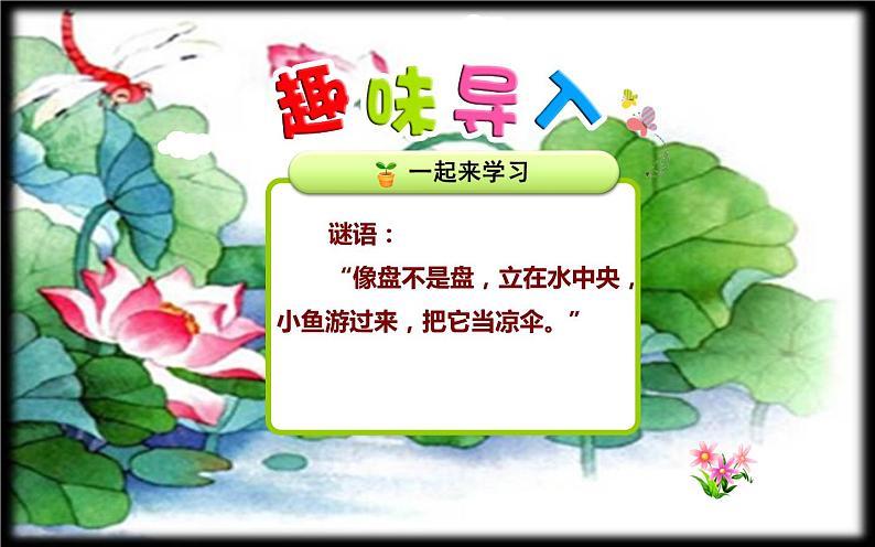 人教版（部编版）小学语文一年级下册 13 荷叶圆圆     课件第2页