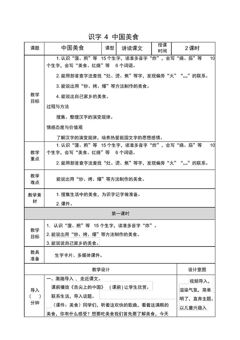 识字4中国美食学案01