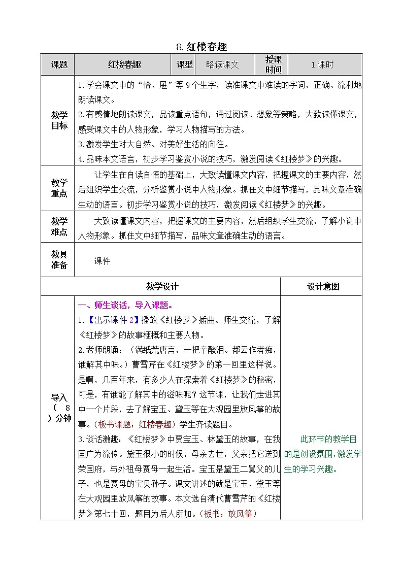 8 红楼春趣 课件+教案+音视频素材01