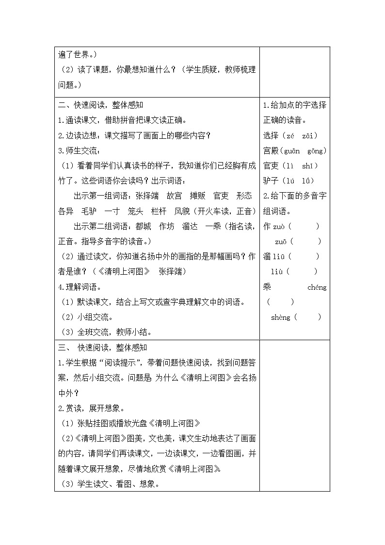 （教案+反思）（精品）12 一幅名扬中外的画第2页