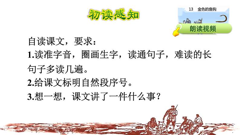 人教版六年级下册语文 第4单元 13.金色的鱼钩品读释疑课件第6页