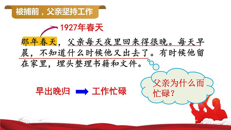 人教版六年级下册语文 第4单元 11.十六年前的回忆品读释疑课件第7页