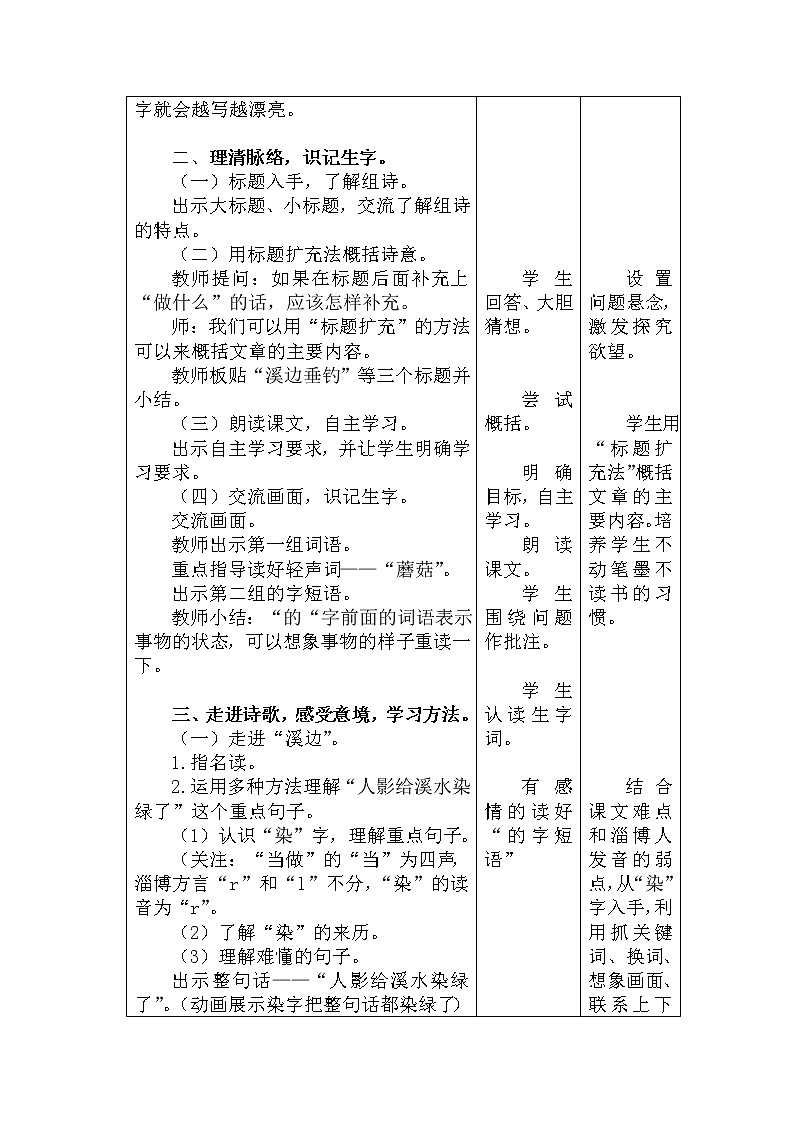部编版语文三年级下-06第六单元-01童年的水墨画-教案0602
