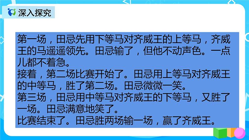 五下语文16、田忌赛马 课件（2课时）+教案+说课+课后作业（含答案）02