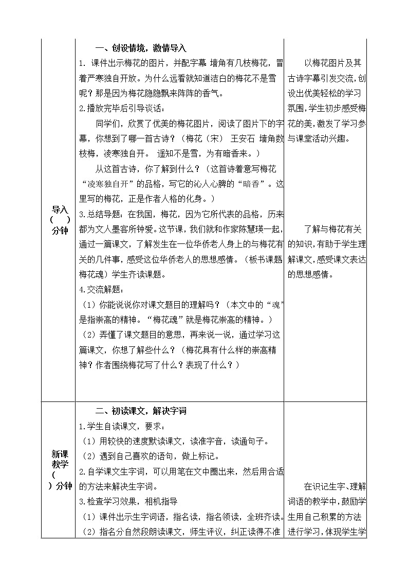 五下语文4、梅花魂 课件（2课时）+教案+说课+课后作业（含答案）02