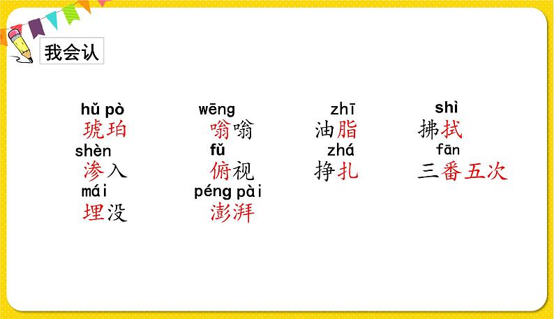 人教部编版（五四制）四年级下册第二单元——5琥珀课件PPT第4页