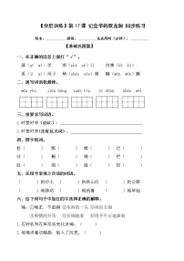 语文四年级下册17 记金华的双龙洞课后复习题