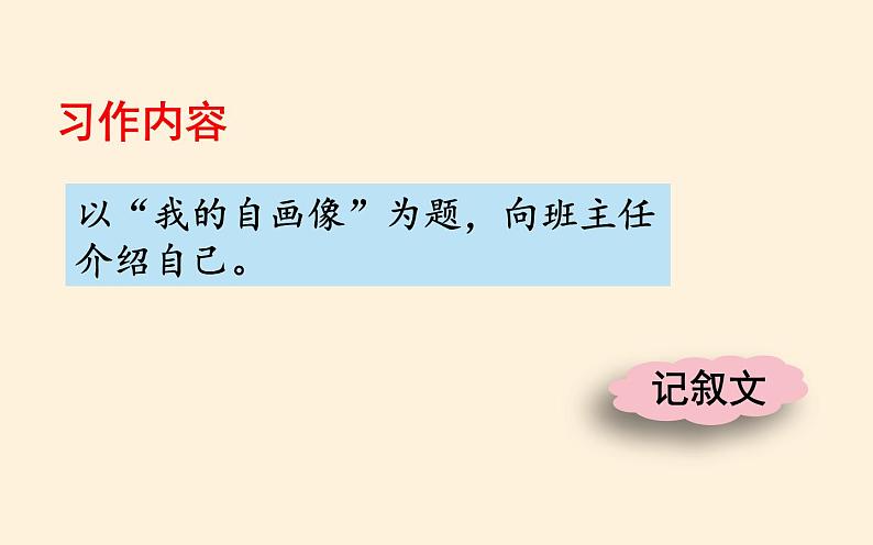 人教版（部编版）小学语文四年级下册  习作：我的“自画像”  课件第3页