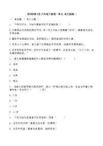 人教部编版六年级下册语文园地同步达标检测题