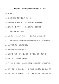 小学语文人教部编版六年级下册5 江上渔者同步练习题