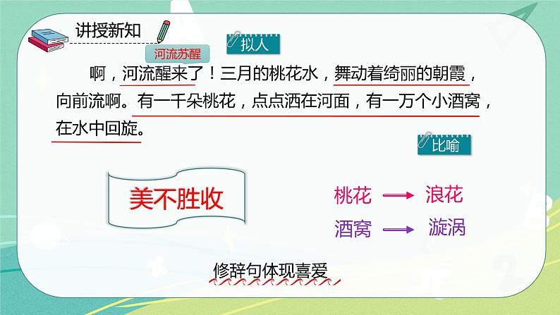 语文部编版四年级下册第一单元第4课《三月桃花水》课件PPT第8页