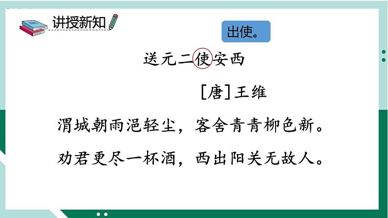 2021-2022学年部编版六年级下册第七单元古诗词诵读2 送元二使安西课件PPT03