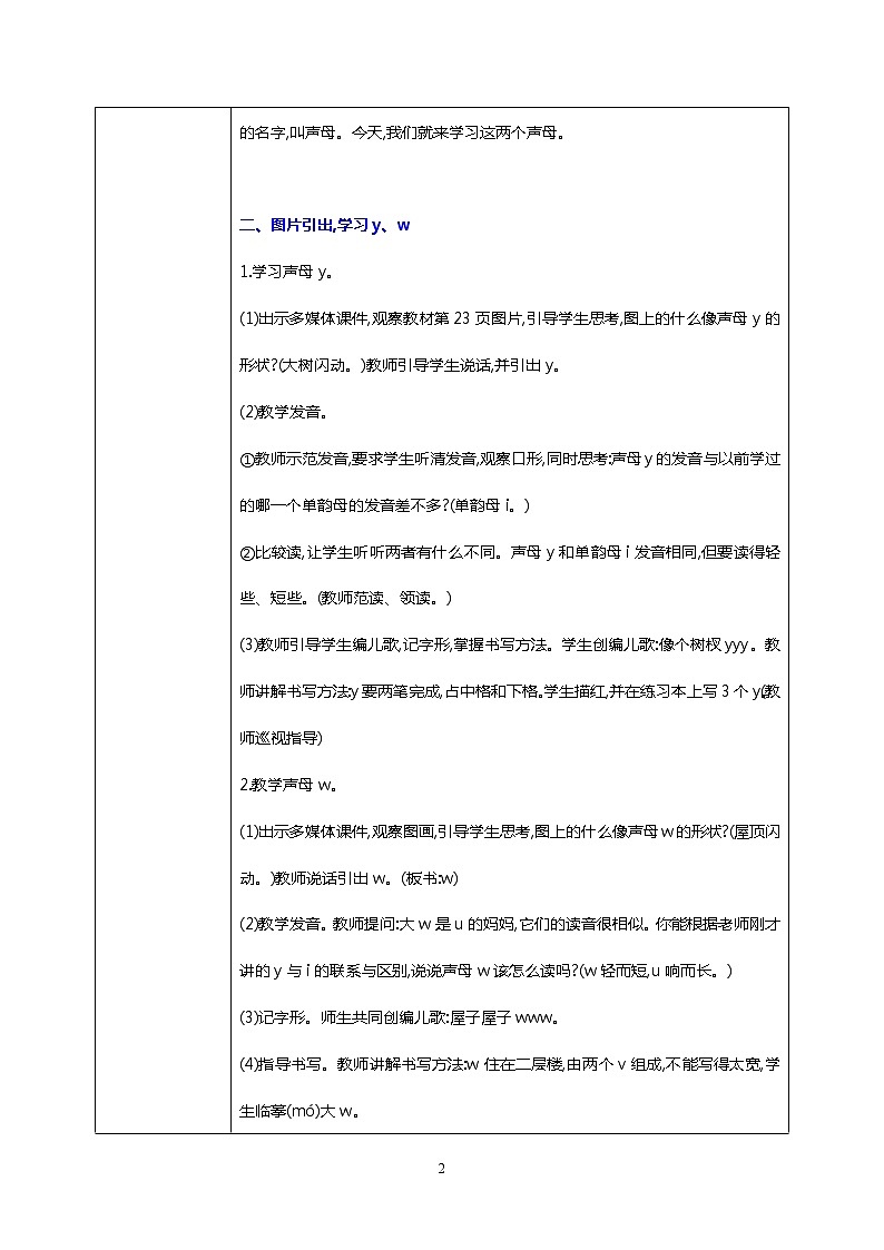 汉语拼音 2 i u ü y w 第二课时 课件+教案+音视频+素材02