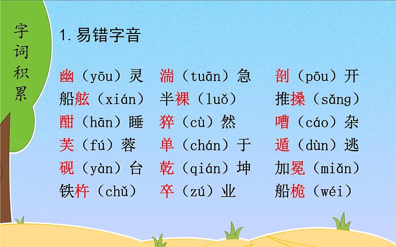 人教版（部编版）小学语文四年级下册  第七单元  复习  课件02